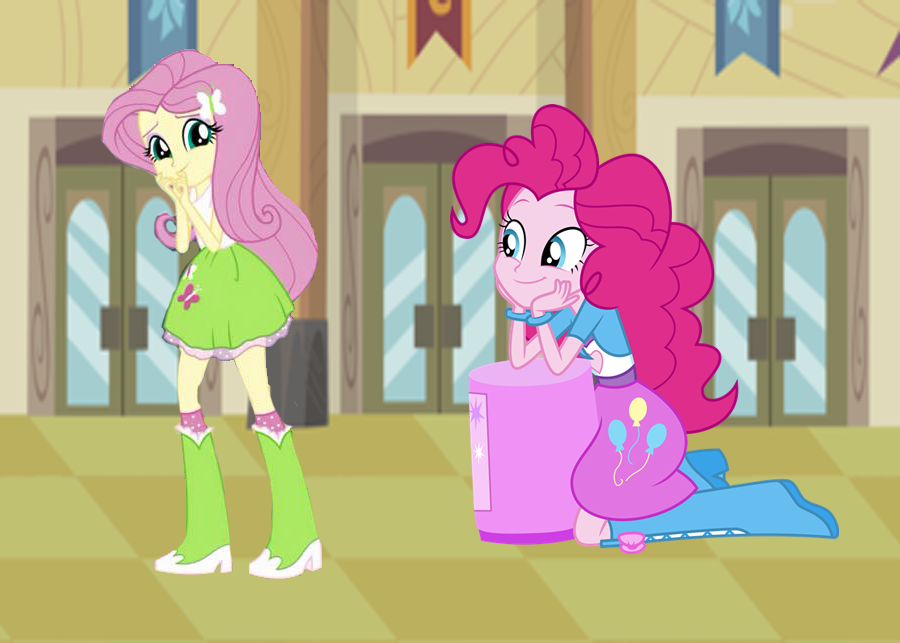 Fluttershy and Pinkie Pie Flirting by kTd1993 on DeviantArt