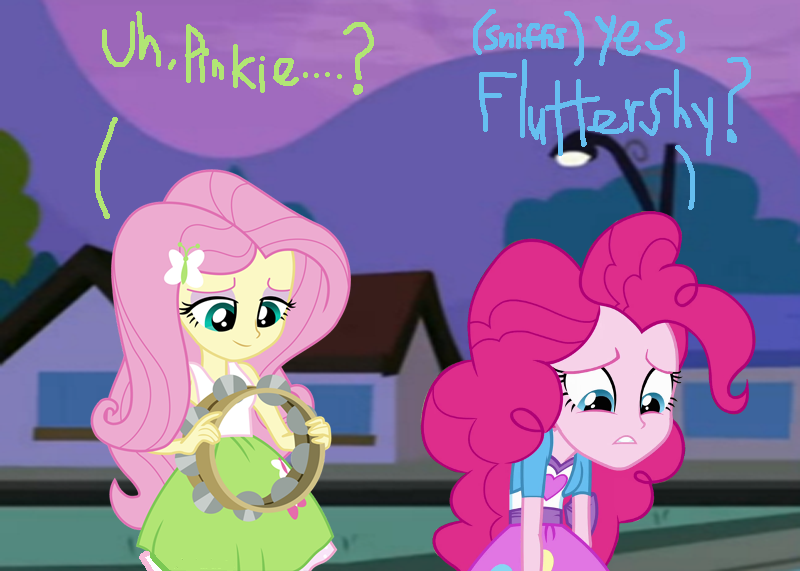 Fluttershy Cheers Up Pinkie Pie by kTd1993 on DeviantArt