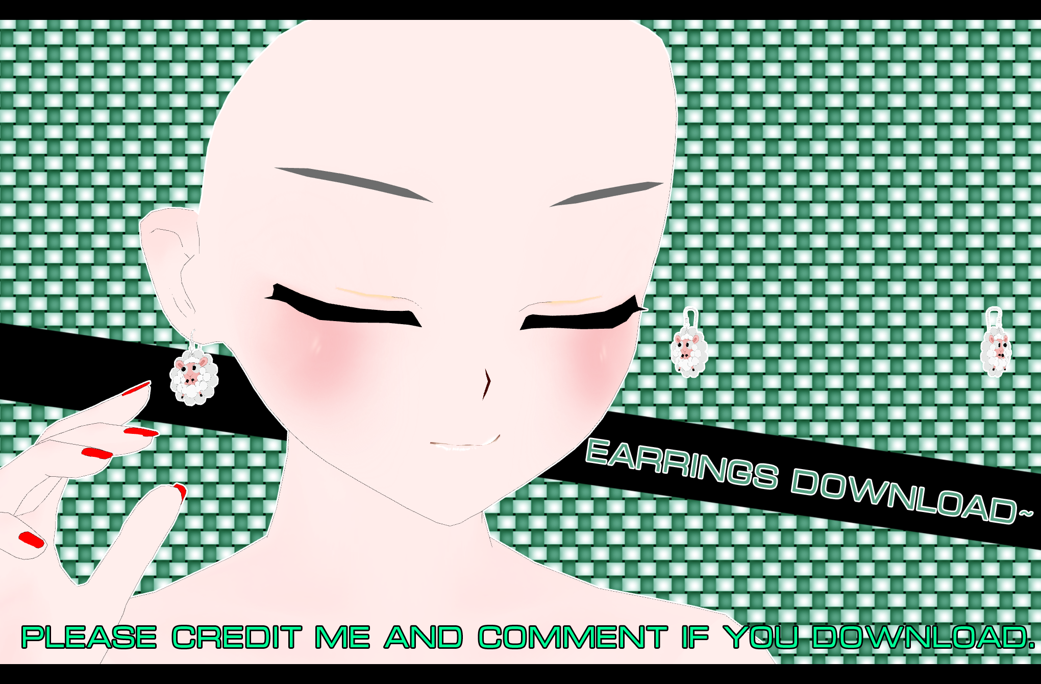 Kawaii sheeps earrings [MMD][DL]