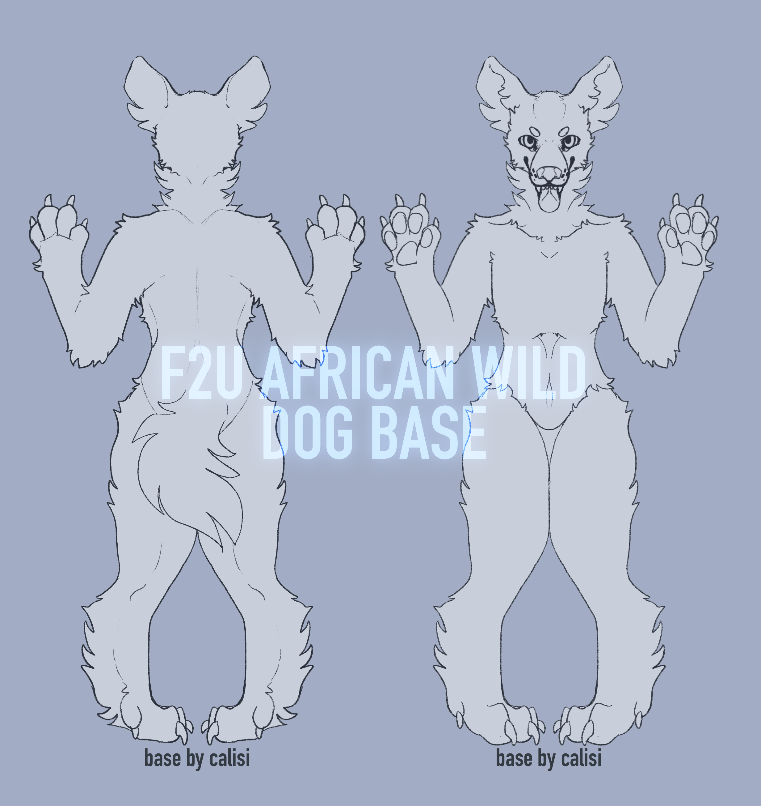 F2U African Wild Dog Base by Calisii on DeviantArt