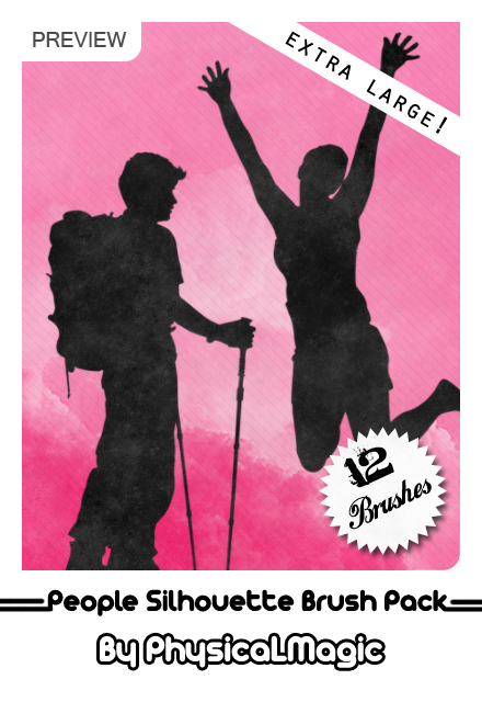 People Silhouette Brush Pack.