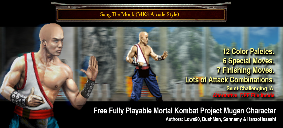 Sang, The Monk (Mugen Character Free for Download)