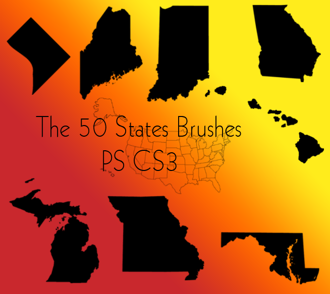 US States Brushes