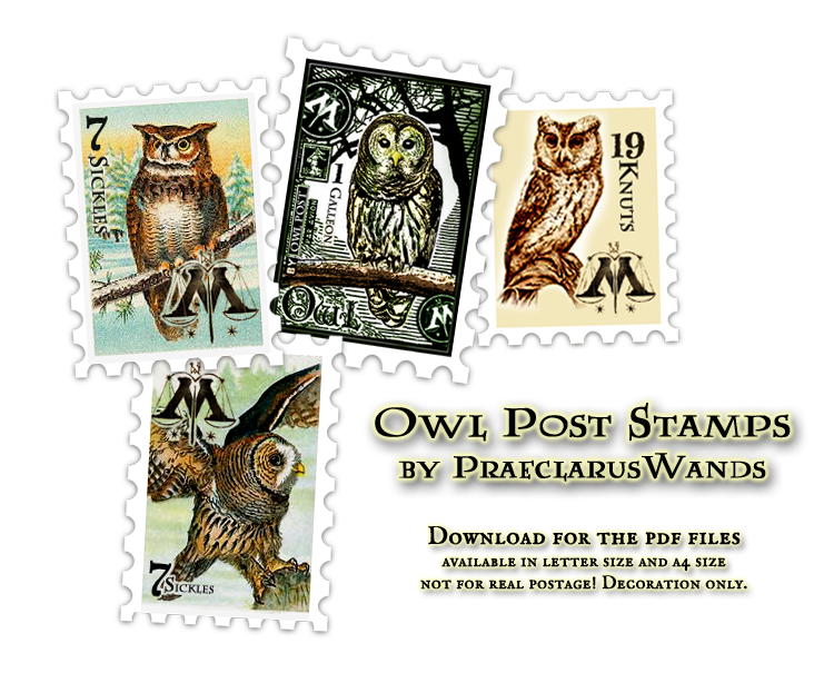 Owl Post Stamps by PraeclarusWands on DeviantArt