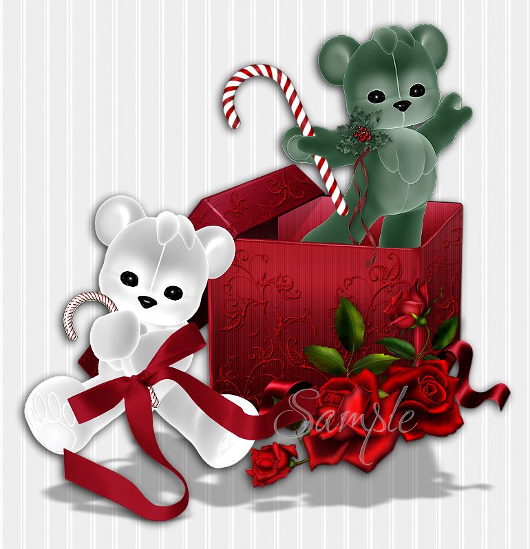 Christmas Box And Bears