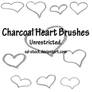 Charcoal Heart Brushes