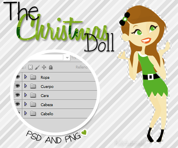 +The Christmas Doll - Psd and Png (: