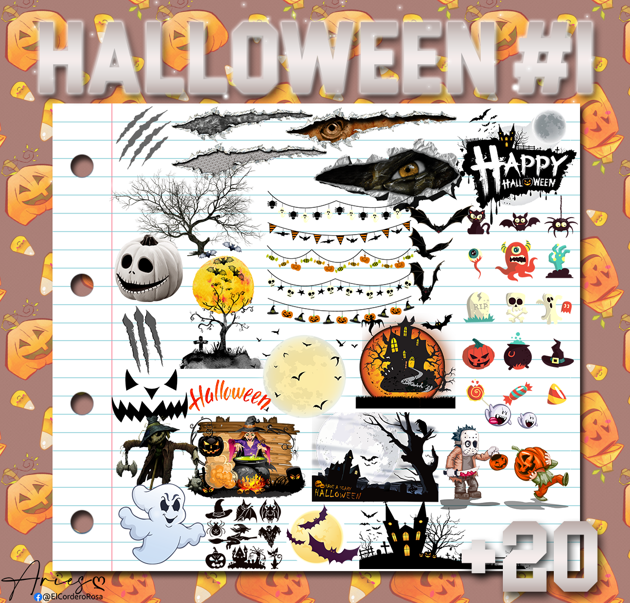 Pack Halloween #1 by Elizabeth21798 on DeviantArt