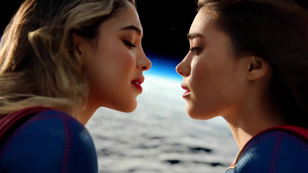 Two Supergirls First Kiss by WillowTreeCat on DeviantArt