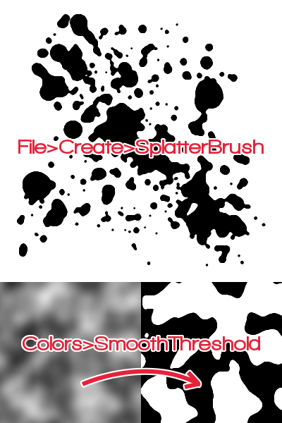 Splatter Brush Generator - GIMP Script by monsoonami on DeviantArt
