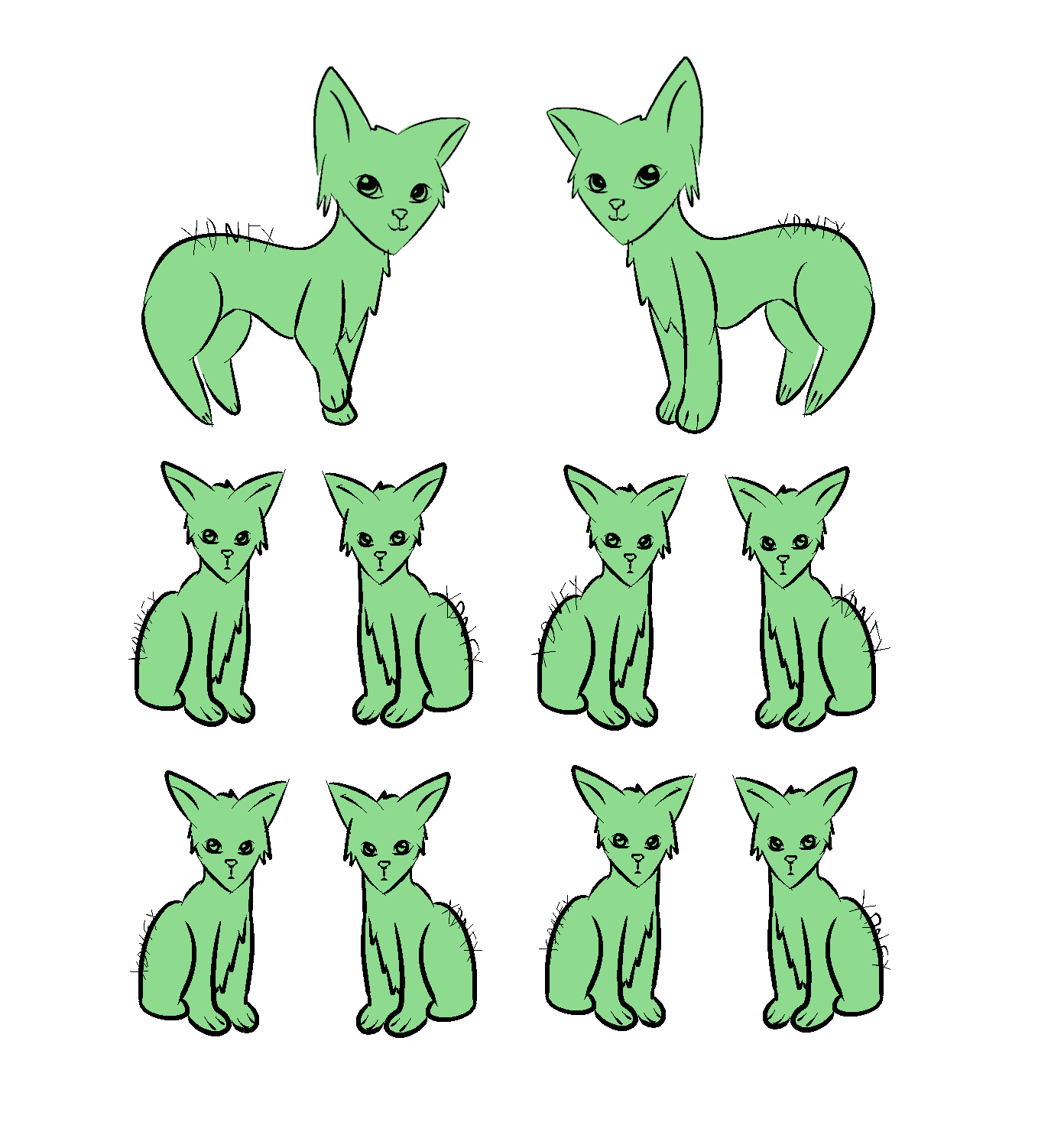 Cat Breedable Lines P2U PSD