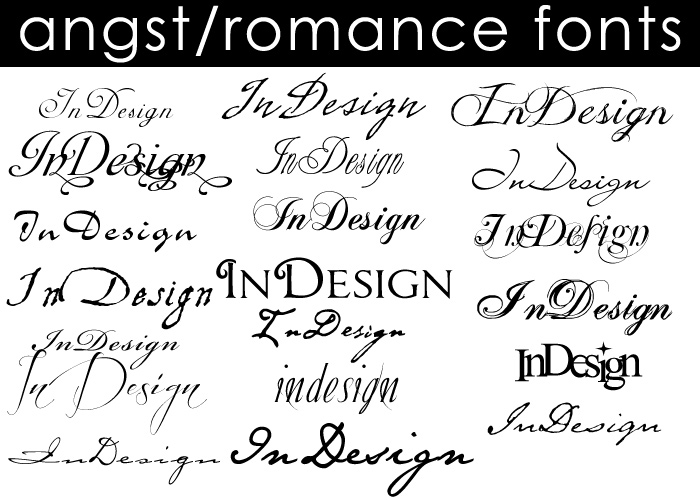 Angst-Romance Fonts