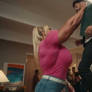 Tall Muscular Blonde Woman Lifts Man