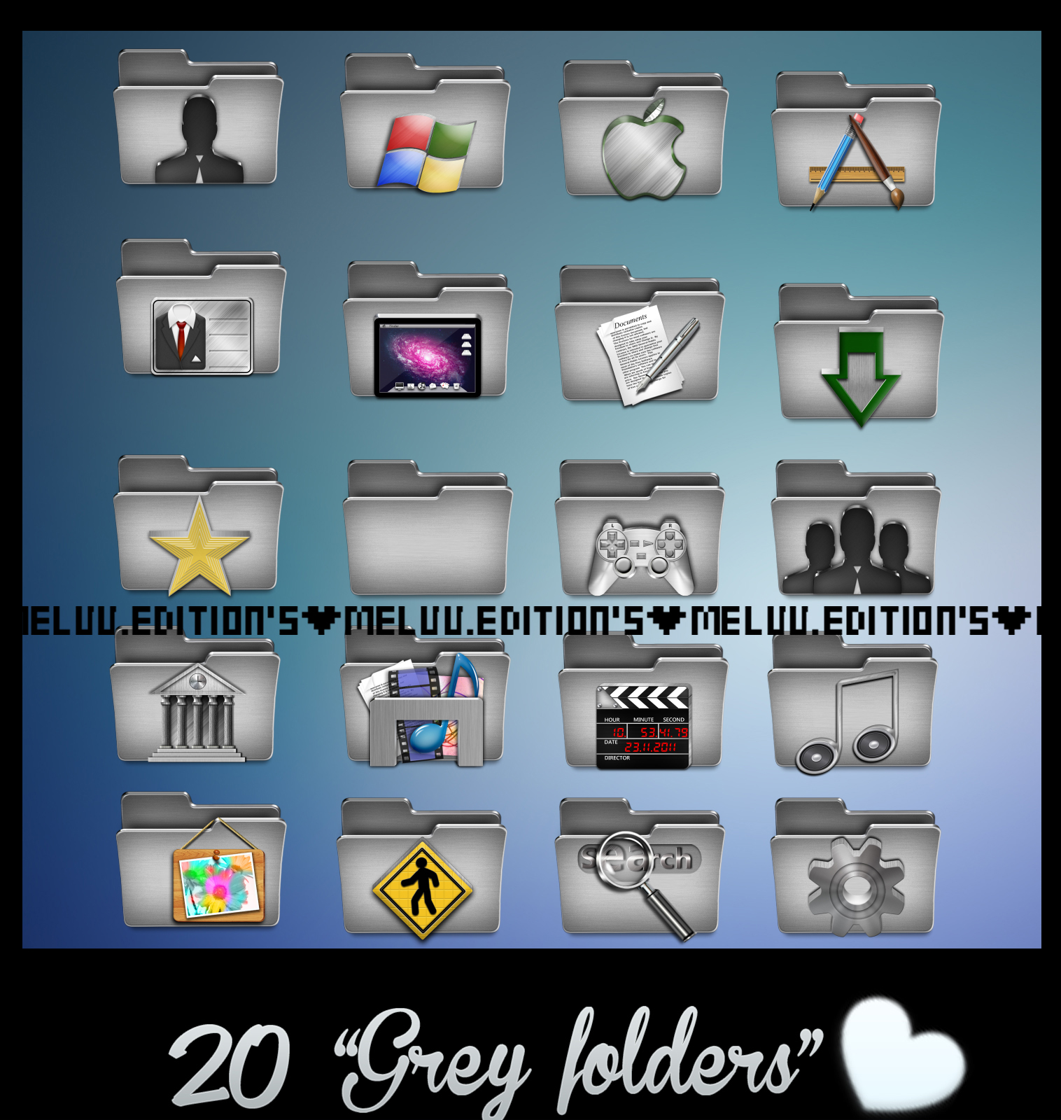 20 Grey folders:3