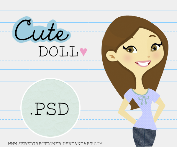 Cute doll .PSD