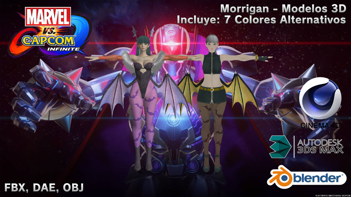 Mvc Infinite Graphics MvC Infinite - Morrigan (FBX,DAE,OBJ) by HiGuys920 on DeviantArt