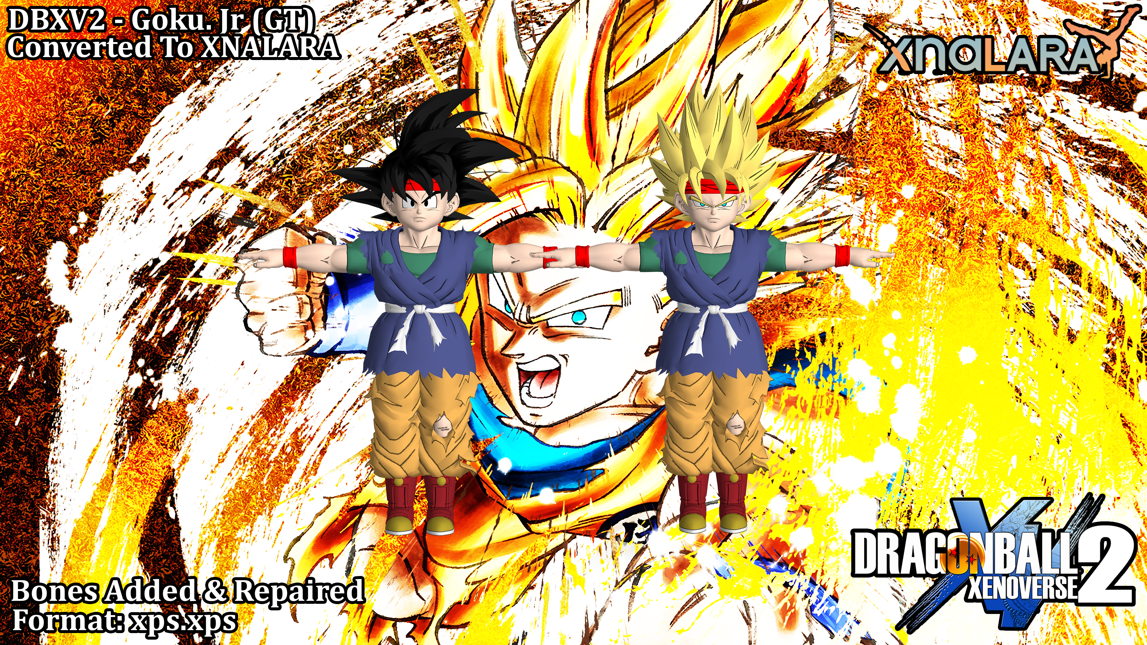 Goku Jr / Vegeta Jr - Dragon Ball Xenoverse 2 Mods by Dandrich on