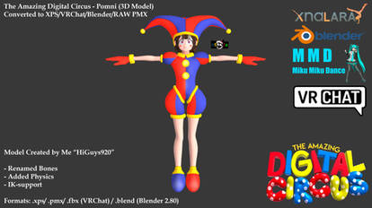 The Amazing Digital Circus - Pomni (XPS/FBX/MMD)