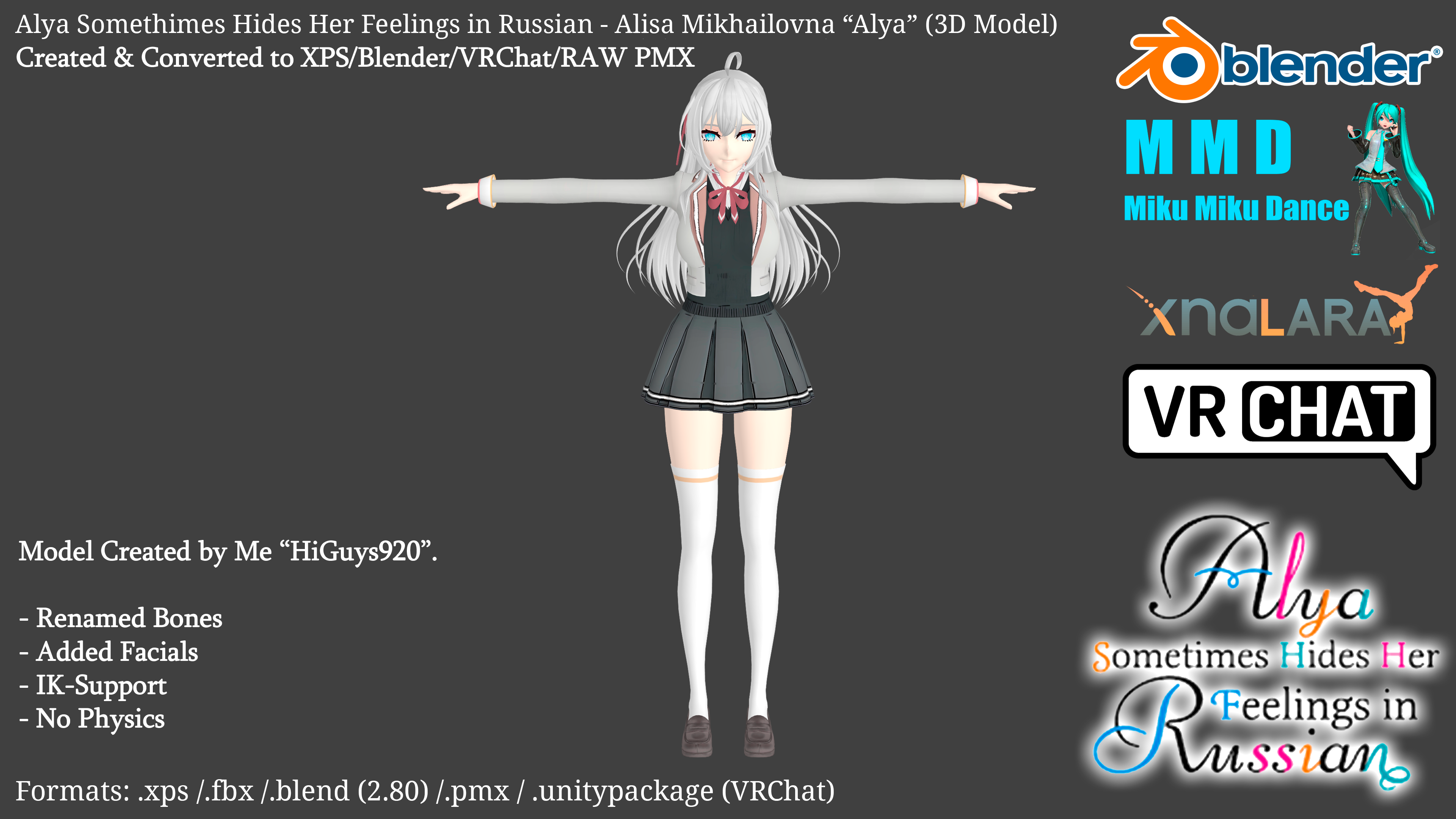 Alisa Mikhailovna Kujo - (3D Model) (FBX/XPS/MMD) by HiGuys920 on ...