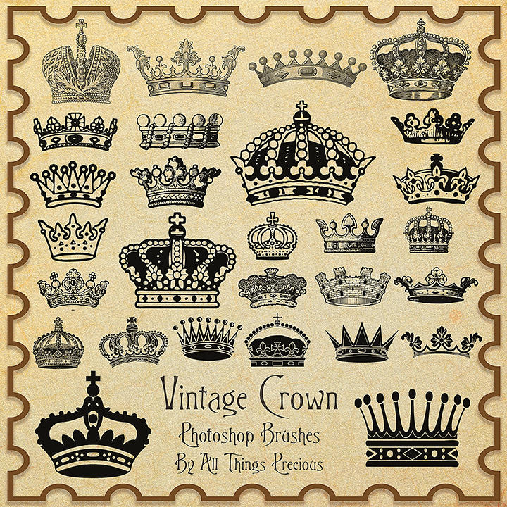 Vintage Crown Brushes by ATPTextures on DeviantArt