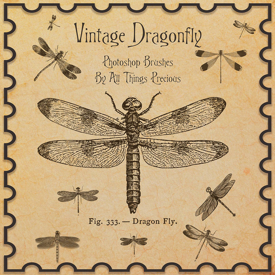 Vintage Dragonfly Brushes by ATPTextures on DeviantArt