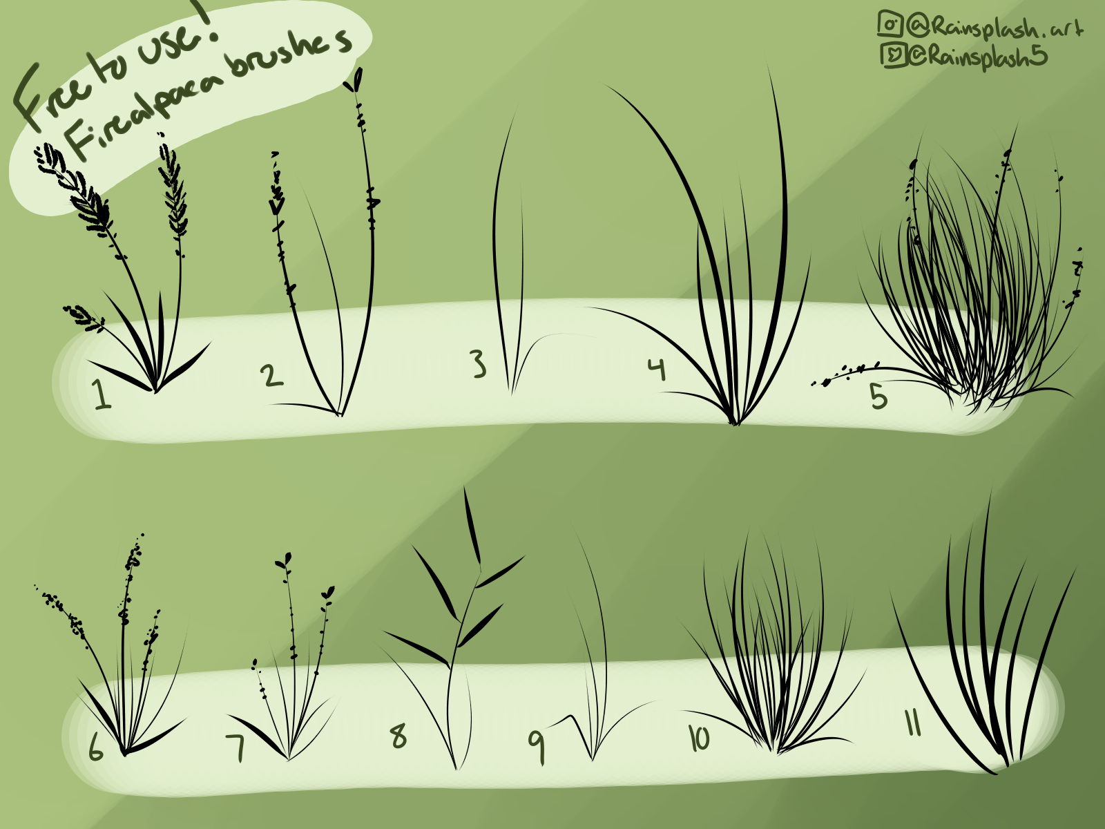 Grass Firealpaca Brushes by Rainsplash18 on DeviantArt