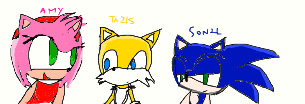 sonic, tails and amy by xChicaCupcake on DeviantArt