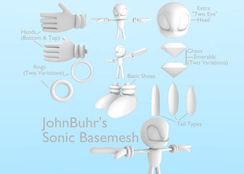 JohnBuhr's NEW Sonic Character Base Mesh