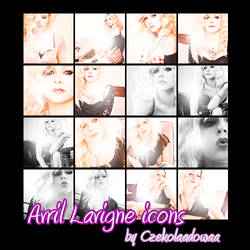 Avril Lavigne 16 icons by Czekolaadowaa