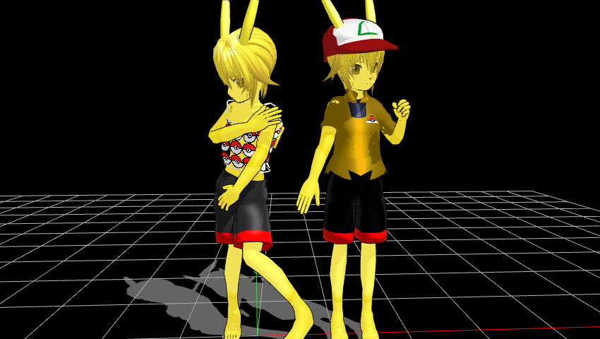 MMD Newcomer Ashachu/Pikachu Base