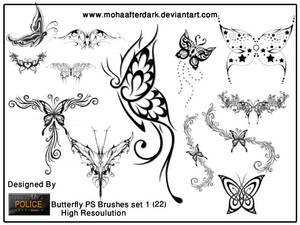 butterfly  brushes set1