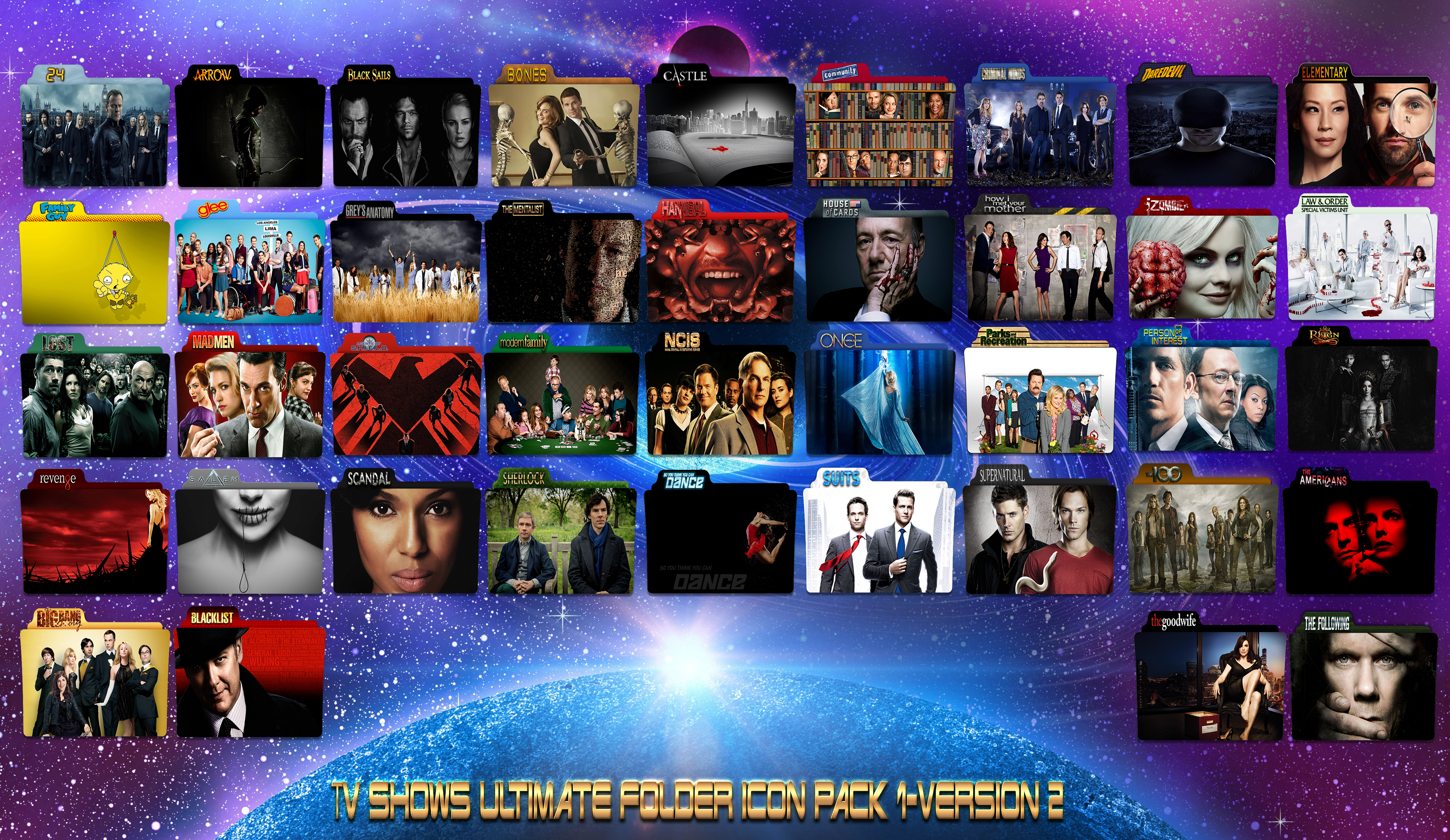 TV Shows Ultimate Folder Icon Pack 1-Version 2