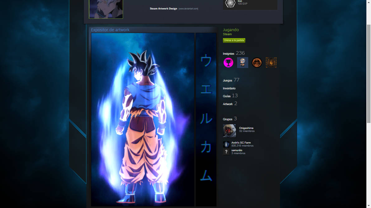 Goku Ultra Instinct Steam Artwork Design By Itsalecs On Deviantart