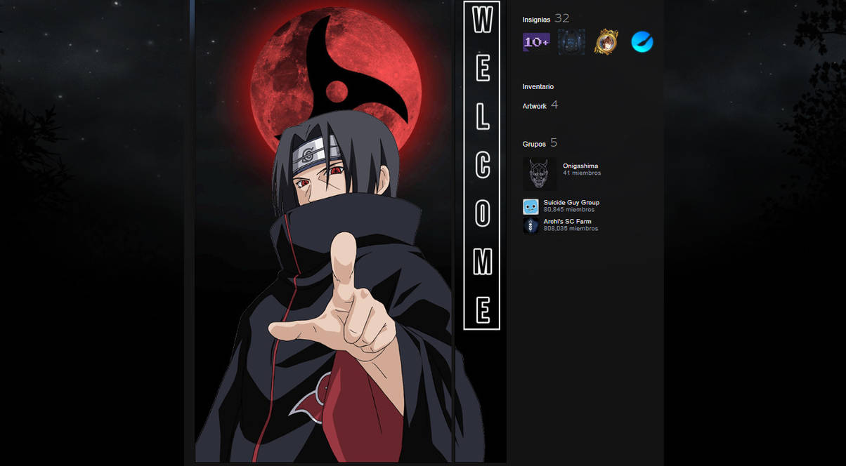Itachi Uchiha Steam Artwork Design Animated By Itsalecs On Deviantart