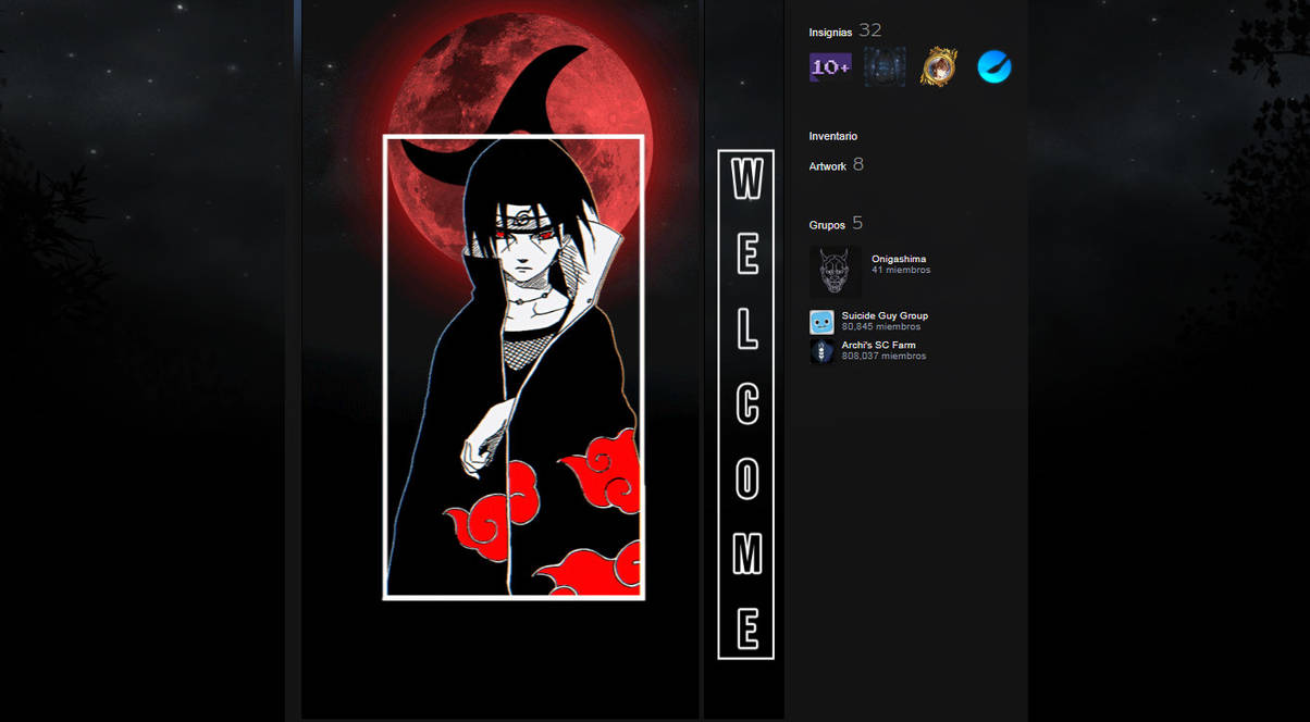 Itachi Uchiha 3 Steam Artwork Design Animated By Itsalecs On Deviantart