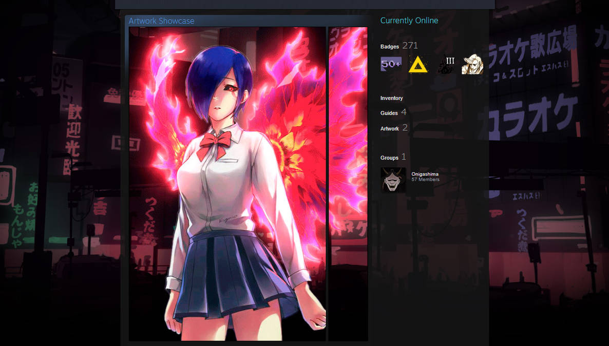 Touka Kirishima Steam Artwork Design By Itsalecs On Deviantart