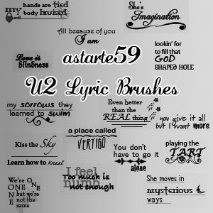 U2 Lyric Brushes by astarte59
