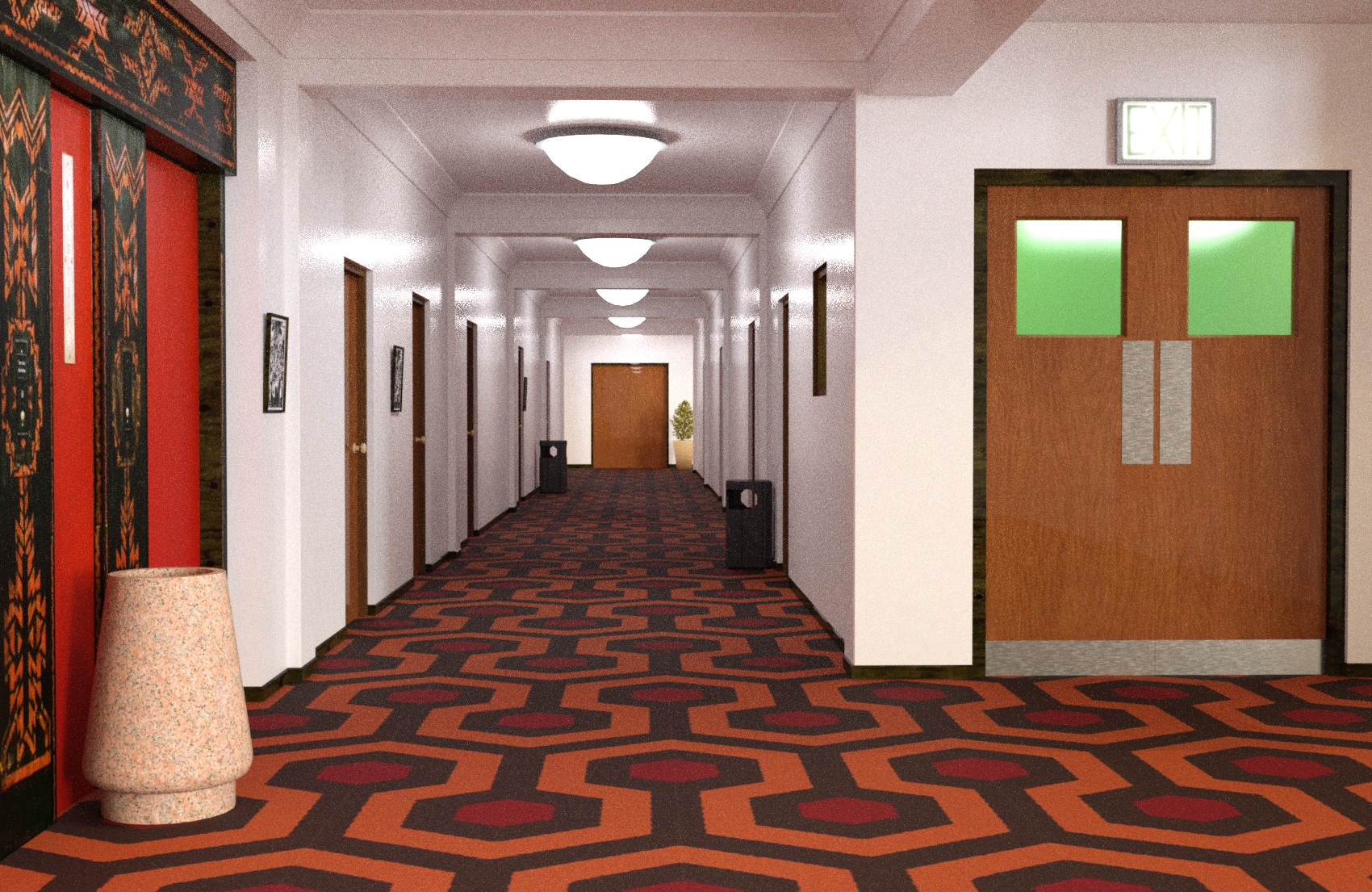 The Shining Hallway Pattern