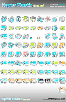 Hyper Plastic Icon Set