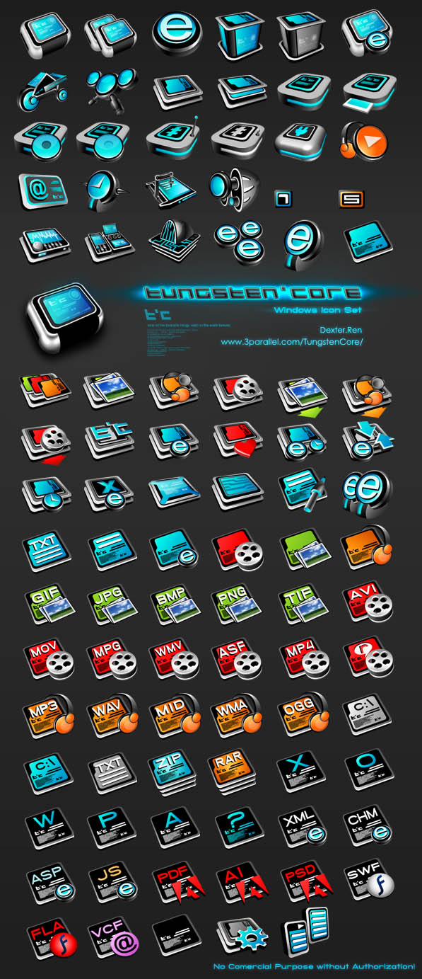 Tungsten Core Icon set