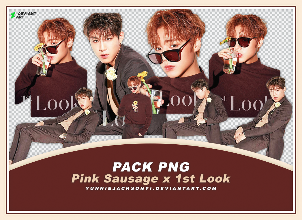 [PNG Pack #30] Wanna One Pink Sausage x 1st Look