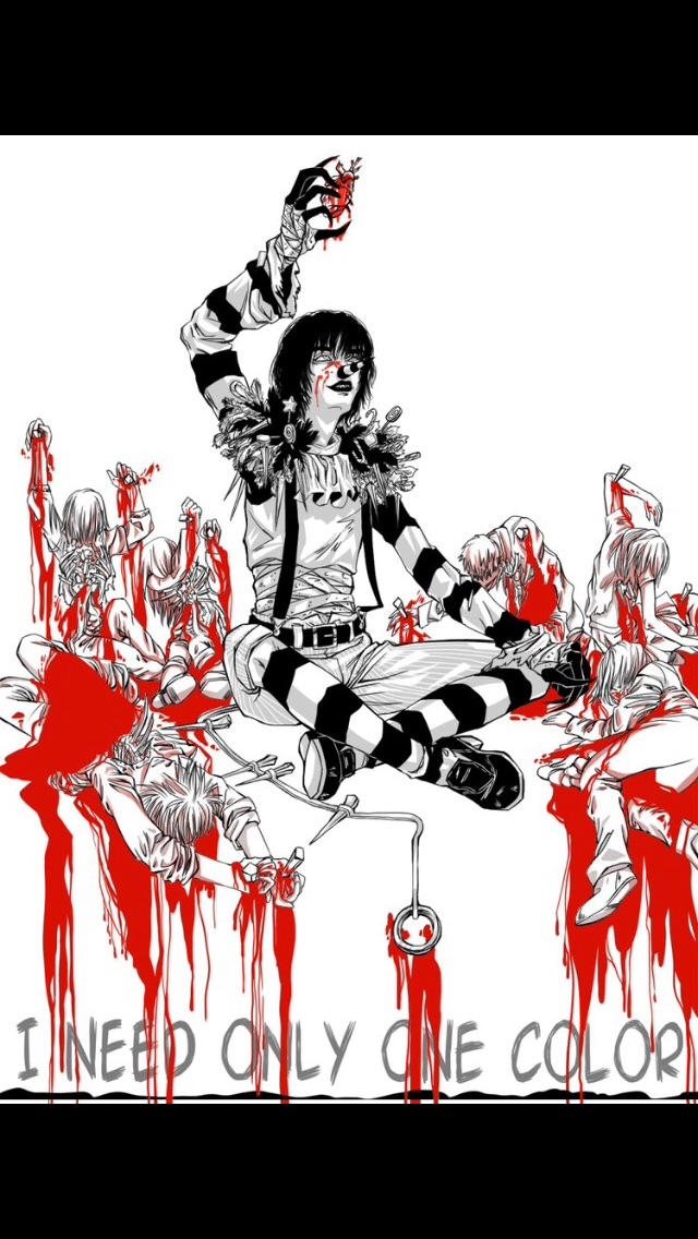 Monochrome Has Red? Yandere!Laughing Jack X Reader by MadameBlackSpades