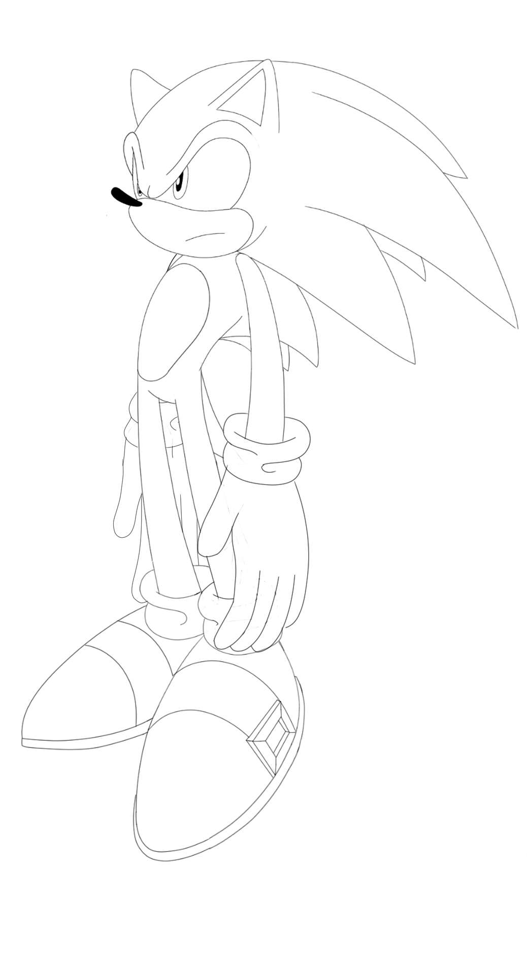 Sonic Sth 06 Style Side Pose Scetch