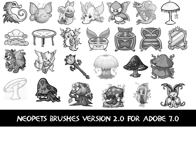 Neopets Faerie Brushes 2 by newdoll-stock on DeviantArt