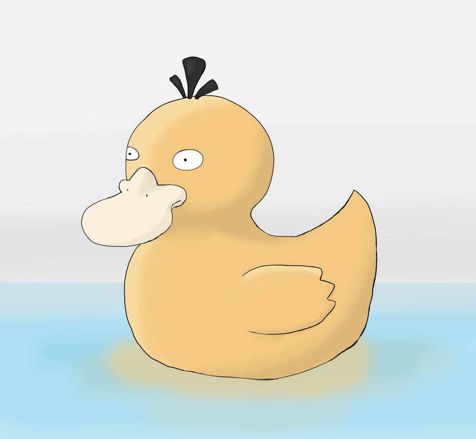 Rubber ducky, but it is psyduck by Henwie on DeviantArt