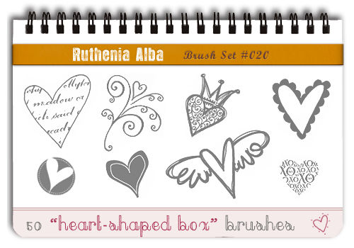 Brushset 20: Heart-shaped Box