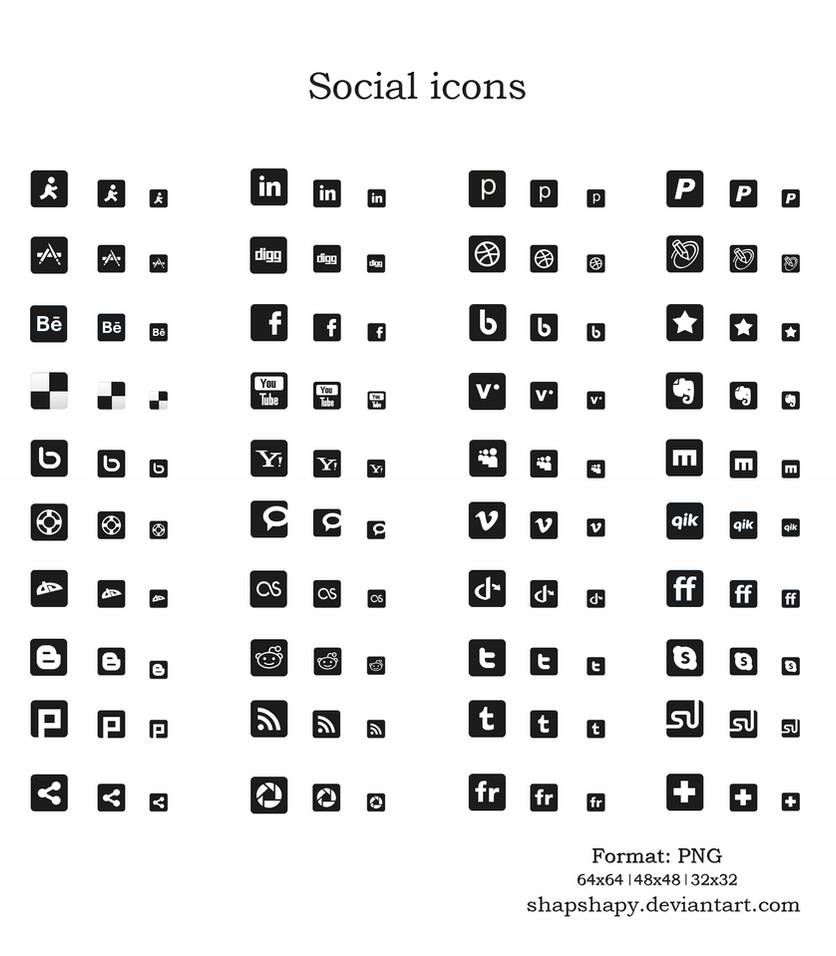 Social icons by shapshapy