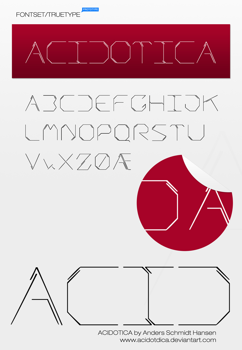 Acidotica True Type Font WIP