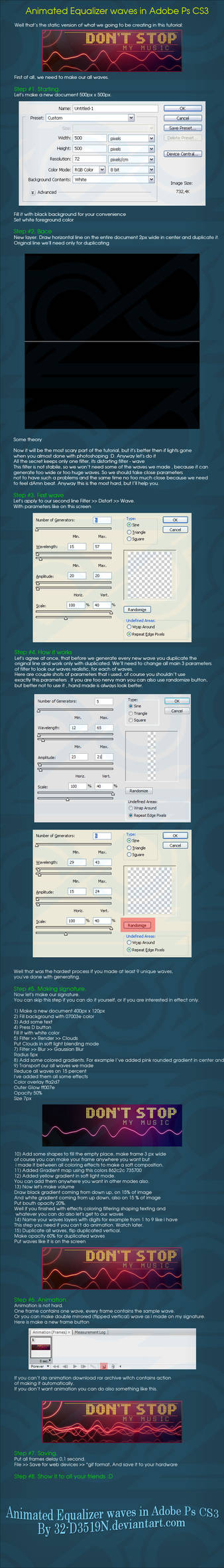 Animated Equalizer waves in Ps