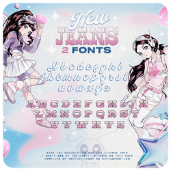 NEWJEANS X POWERPUFF GIRLS FONTS by theplasticboy